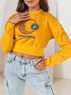 Bluza damska LUNA crop top żółta Dstreet BY1345_2