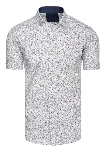 Koszula męska z krótkim rękawem biała Dstreet KX1059