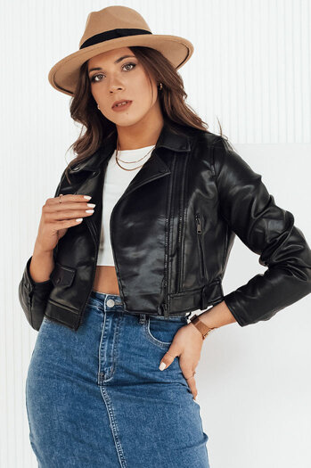 Kurtka skórzana damska ramoneska MOLTION czarna Dstreet TY4158