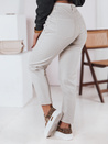 Spodnie damskie jeansowe STREETSTYLE jasnobeżowe Dstreet UY2375