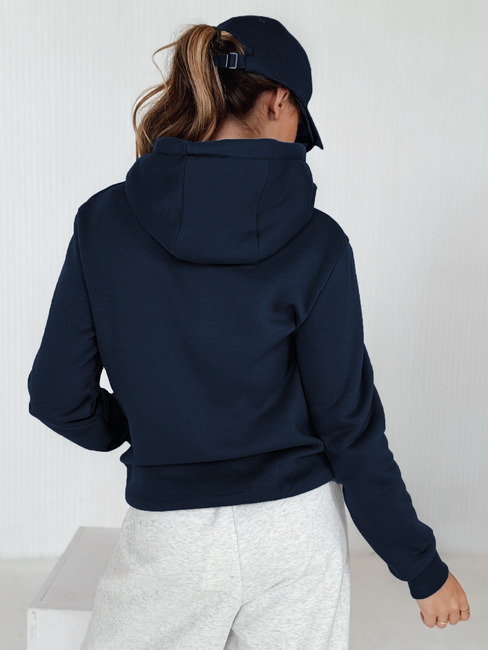 Bluza damska BASIC z kapturem granatowa BY0561