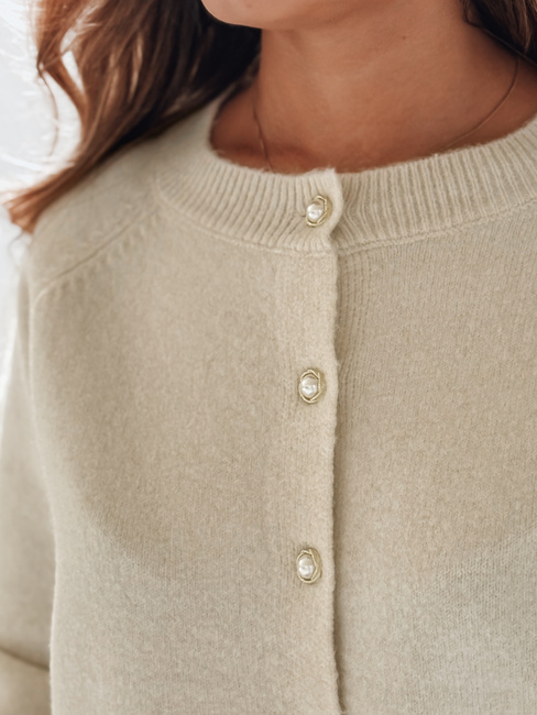 Damski sweter zapinany SELINA ecru Dstreet MY2515