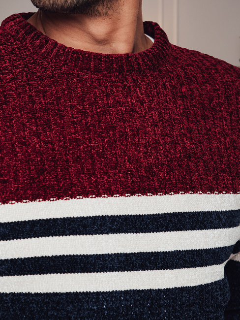 Sweter męski w paski granatowy Dstreet WX2229z