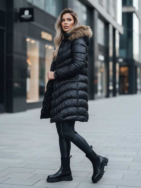 Kurtka zimowa damska GLAMOUR FUSION czarna Dstreet TY3890z