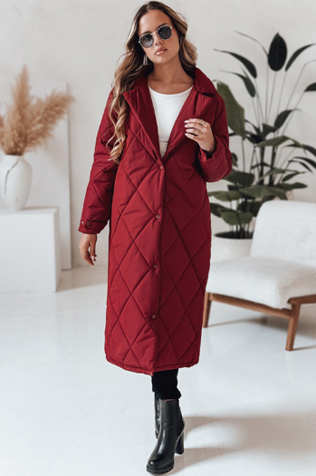 Kurtka zimowa damska WARMISSA pikowana bordowa Dstreet TY4918