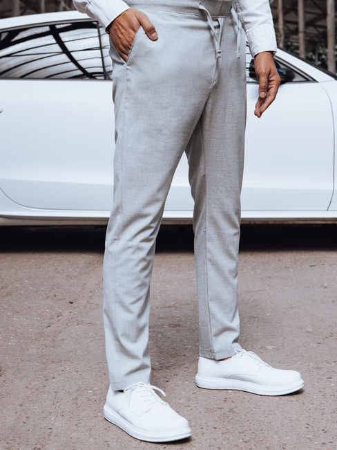 Spodnie męskie chino jasnoszare Dstreet UX4415