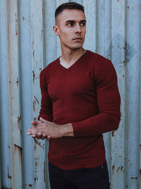 Sweter męski bordowy Dstreet WX1917