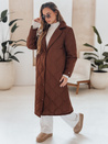 Płaszcz damski pikowany długi TRENDIFY brązowy Dstreet TY4939