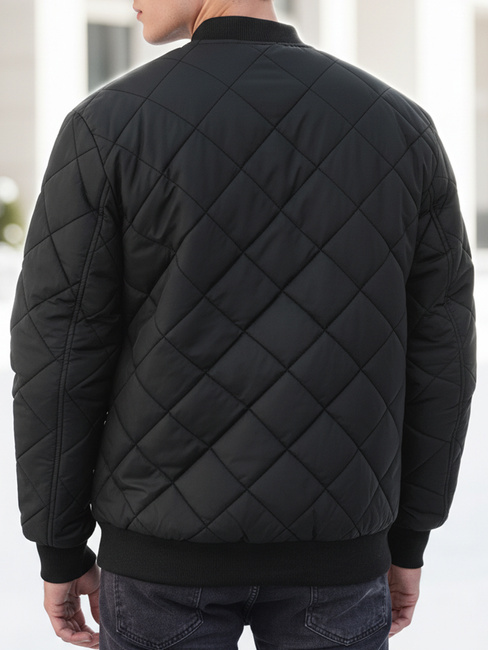 Kurtka męska pikowana bomber jacket czarna TX2215