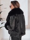 Kurtka zimowa damska ramoneska z futerkiem czarna Dstreet TY5121 