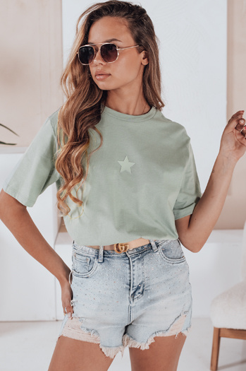 Spodenki damskie jeansowe z cyrkoniami LIKE A STAR niebieskie Dstreet SY0472