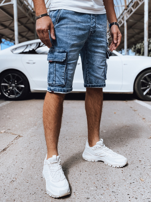 Spodenki męskie jeansowe bojówki granatowe Dstreet SX2410