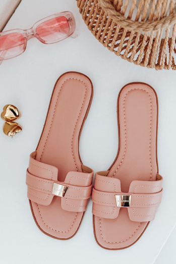 Klapki damskie TARISSE różowe Dstreet ZY0999