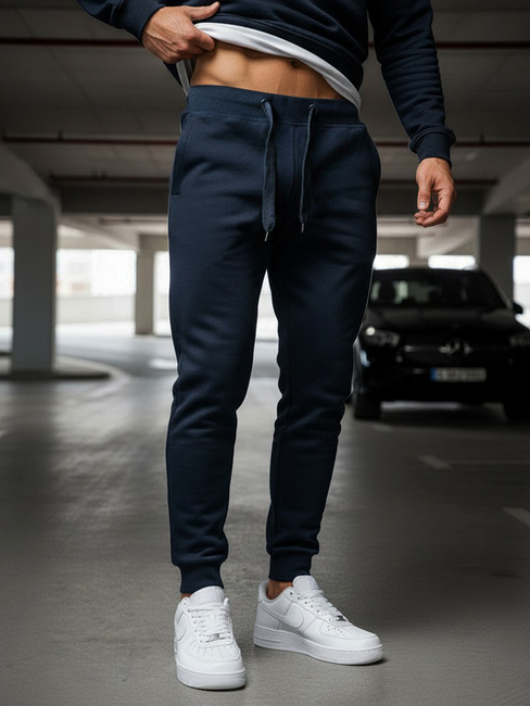 Spodnie męskie dresowe granatowe Dstreet UX2707
