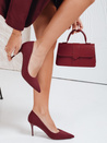 Szpilki damskie zamszowe bordowe Dstreet ZY1073