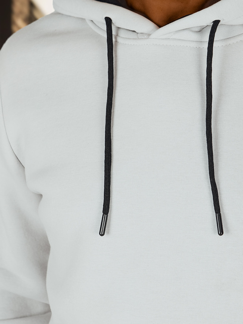 Bluza męska basic z kapturem jasnoszara Dstreet BX5862