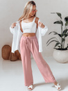 Spodnie damskie casualowe wide leg LOVETRIP różowe Dstreet UY2638