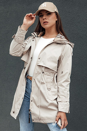 Kurtka przejściowa damska parka FASHLOVE szara Dstreet TY4393