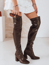 Kozaki damskie za kolano brązowe Dstreet ZY1246