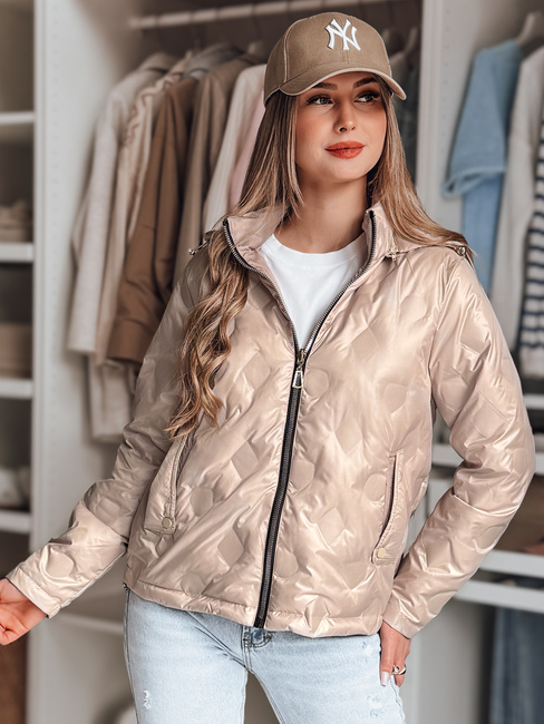 Kurtka przejściowa damska dwustronna SYLVIAN beżowa Dstreet TY4863