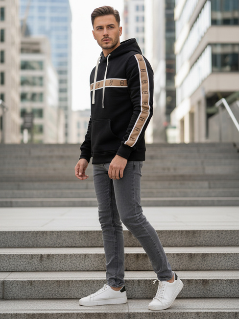 Bluza męska z kapturem czarna Dstreet BX5944