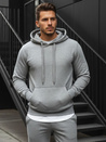 Bluza męska z kapturem szara BX3646