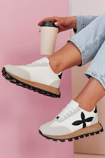 Sportowe sneakersy damskie FLEXIMOT białe Dstreet ZY0903