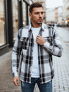 Koszula męska flanelowa w kratę czarno-biała Dstreet DX2673