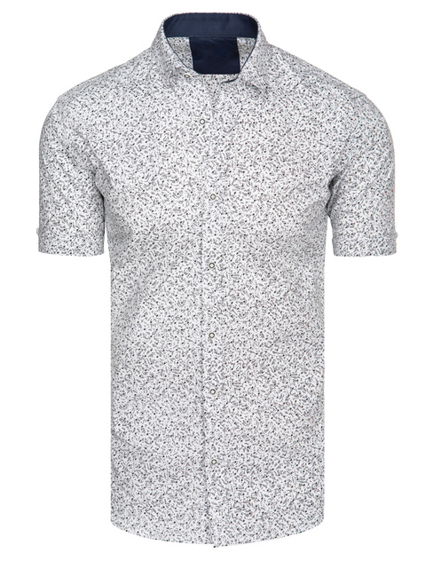 Koszula męska z krótkim rękawem biała Dstreet KX1059