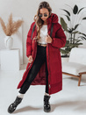 Kurtka damska zimowa długa pikowana COZYSEASON bordowa Dstreet TY4955