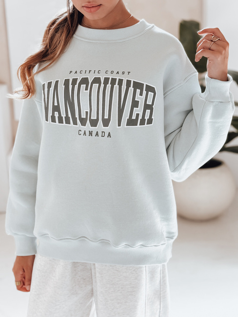 Bluza damska bez kaptura VANCOUVER miętowa Dstreet BY1226