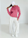 Bluza damska BASIC z kapturem fuksja BY1394