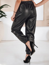 Spodnie damskie skórzane joggery MAGIR czarne Dstreet UY1683