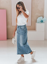 Spódnica jeansowa maxi MAXI LONG niebieska Dstreet CY0478