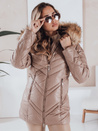 Kurtka zimowa damska pikowana SOLARIS cappuccino Dstreet TY4010