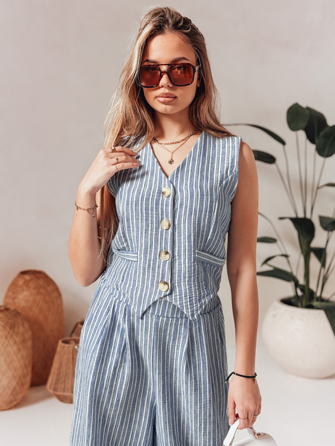 Kamizelka damska LINELIA niebieska Dstreet PY0134