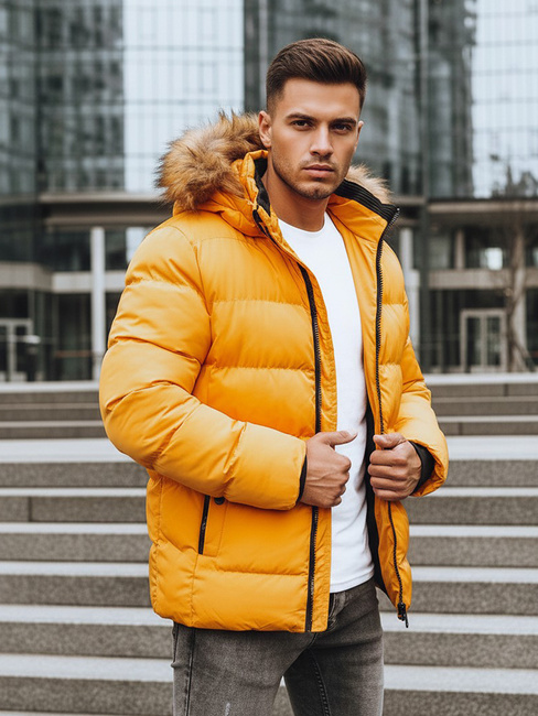 Kurtka męska zimowa pikowana żółta Dstreet TX4162