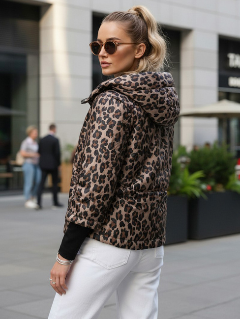 Kurtka damska przejściowa w panterkę beżowa Dstreet TY5549