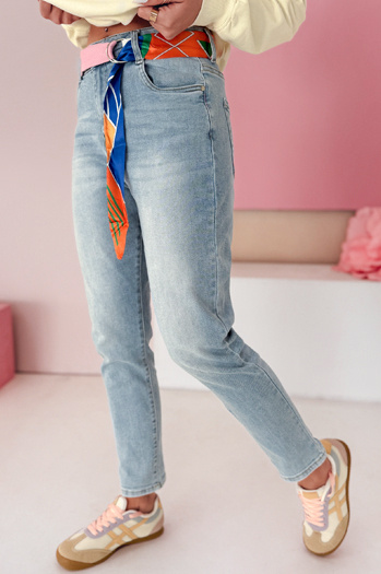 Spodnie damskie jeansowe mom fit NEWGEN niebieskie Dstreet UY2470