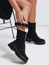 Botki damskie na platformnie czarne Dstreet ZY1135