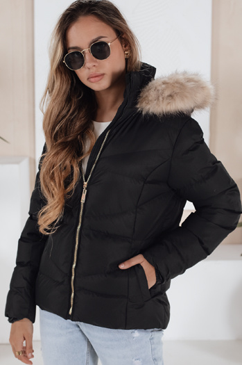 Kurtka zimowa damska pikowana czarna Dstreet TY5149