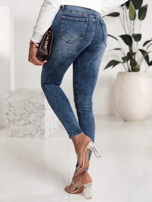 Spodnie damskie LEVILTI jeansowe niebieskie Dstreet UY2199