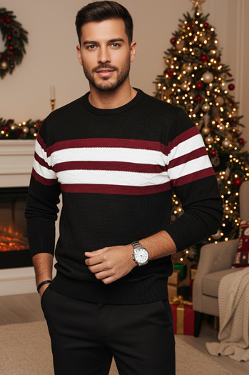 Sweter męski czarny Dstreet WX2247z