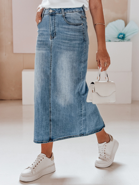 Spódnica jeansowa maxi MAXI LONG niebieska Dstreet CY0478