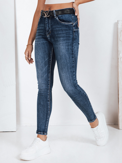 Jeansy damskie push up granatowe Dstreet UY2800