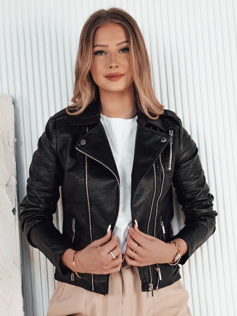 Kurtka skórzana damska ramoneska RUBIO czarna Dstreet TY4195