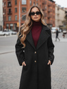 Długi płaszcz damski typu baranek czarny Dstreet NY0754z