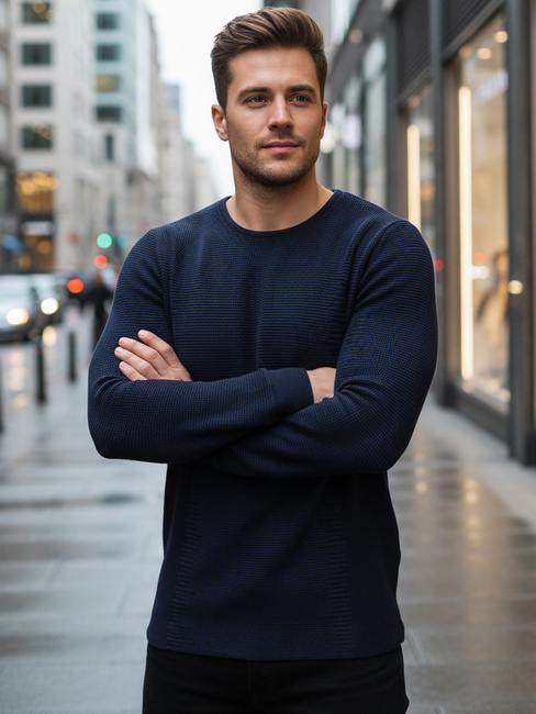 Sweter męski granatowy WX2296z