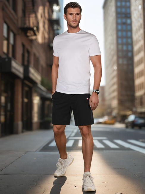 Spodenki męskie dresowe czarne Dstreet SX2486