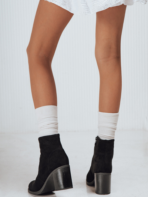 Botki damskie zamszowe czarne Dstreet ZY1247